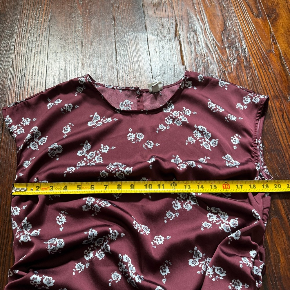 a new day Burgundy Floral Maxi Dress - Picture 9 of 15